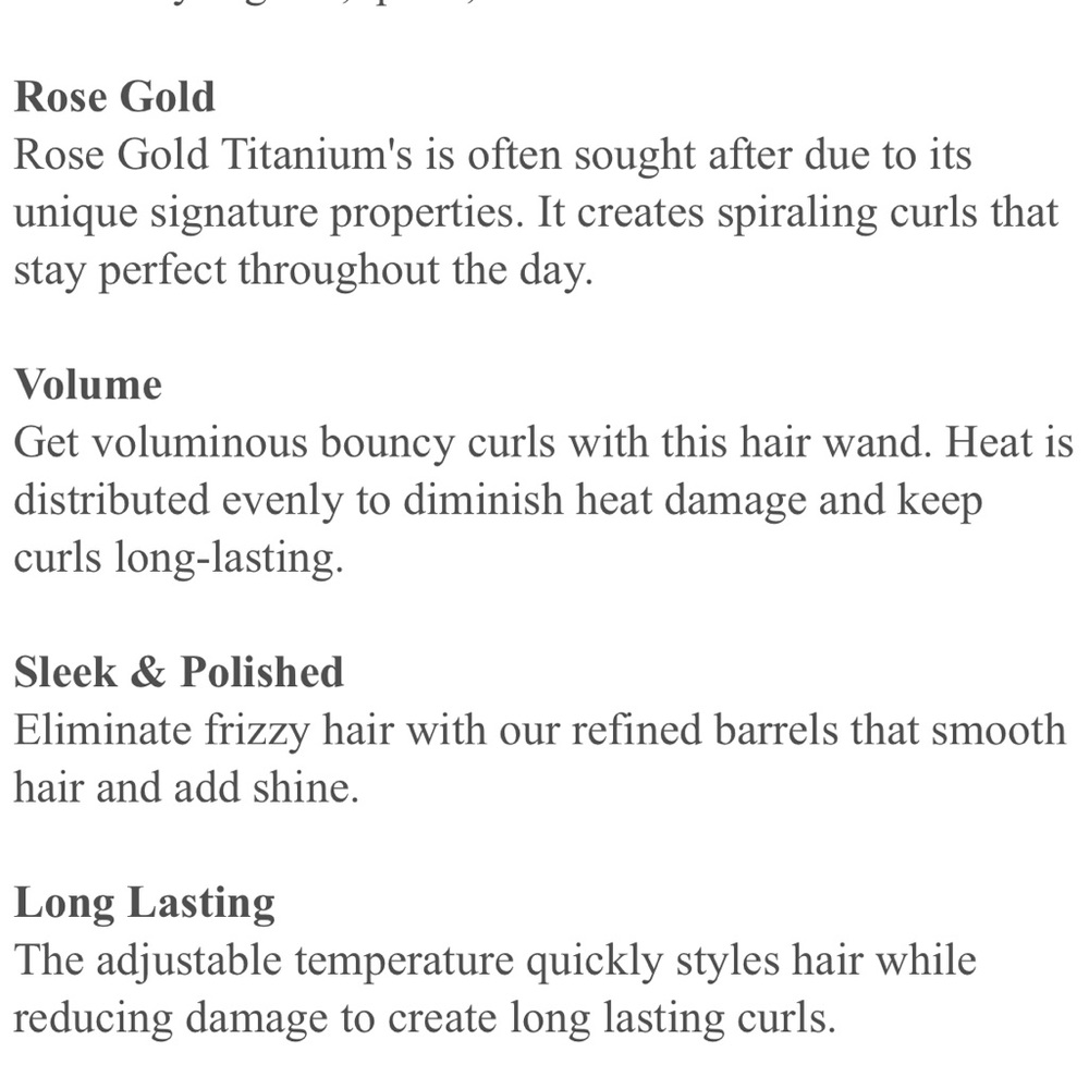 💗FOXYBAE Rose Gold 25mm Curling Wand - Picture 8 of 10